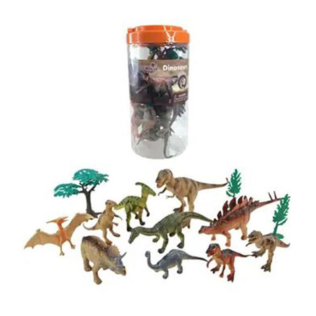 WENNO 13PCS DINOSAUR PLAYSET IN BUCKET