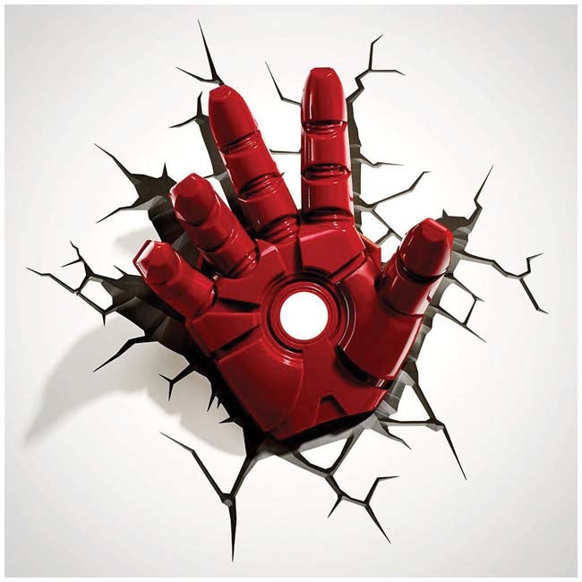 THE SOURCE MARVEL IRON MAN HAND WALL 3D DECO LIGHT