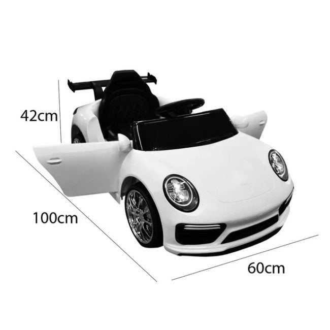 BBJ RIDE-ON LICENSED PORSCHE CAR 6V BATTERY WHITE - VMT-911
