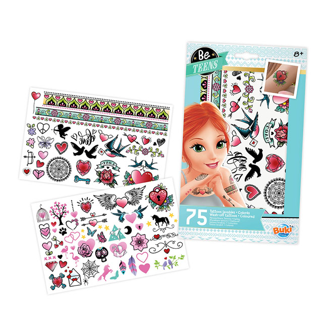 BUKI BE TEENS 75 WASH OFF TATTOOS BOX