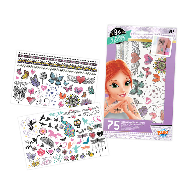 BUKI BE TEENS 75 WASH OFF TATTOOS BOX