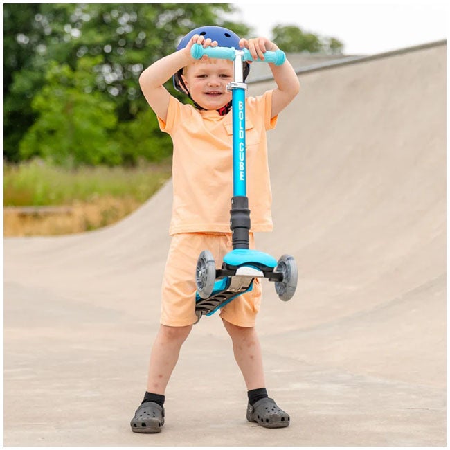 BOLDCUBE 3-WHEEL FOLDING SCOOTER TEENY DINOSAUR BLUE