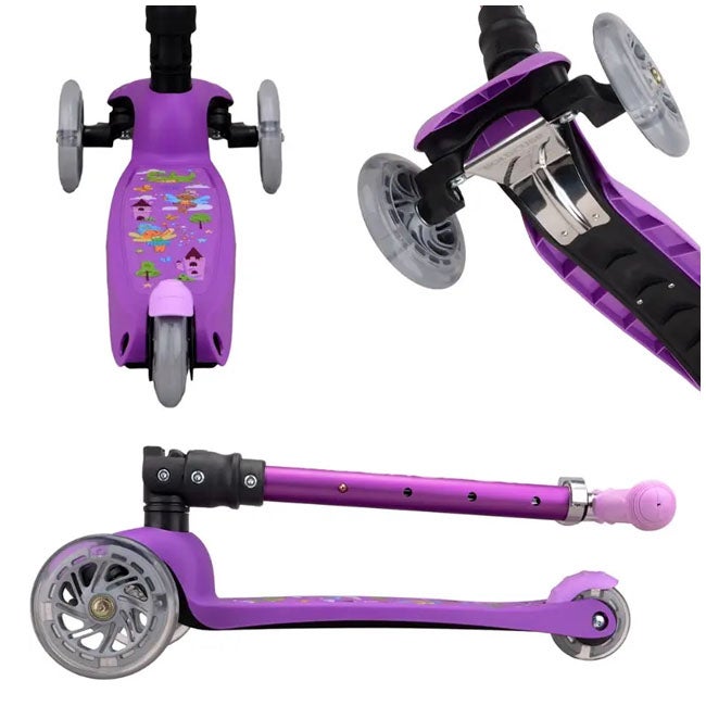 BOLDCUBE 3-WHEEL FOLDING SCOOTER TEENY FAIRYTALE LILAC