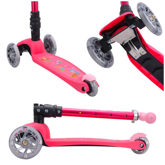 BOLDCUBE 3-WHEEL FOLDING SCOOTER TEENY PINK