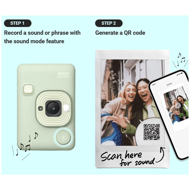 FUJIFILM INSTAX CAMERA LIPLAY C GREEN VN