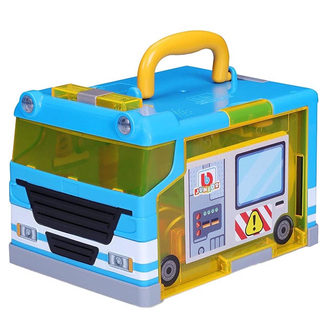 BBJUNIOR MY 1ST CARRY ALONG GARAGE PLAYSET - BLUE