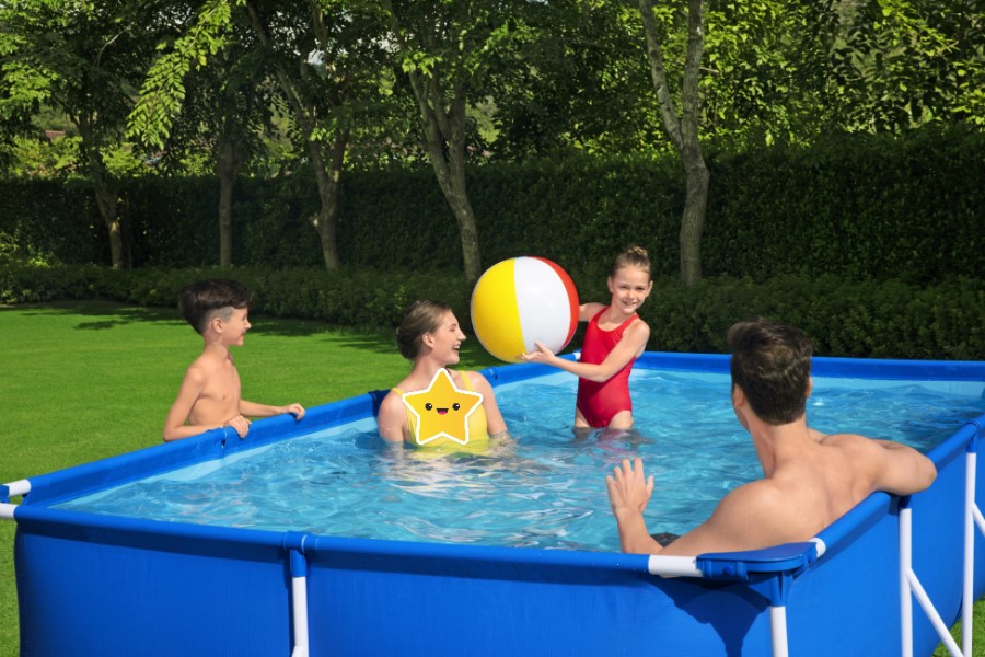 BESTWAY STEEL PRO RECTANGULAR POOL (400 X 211 X 81 CM)