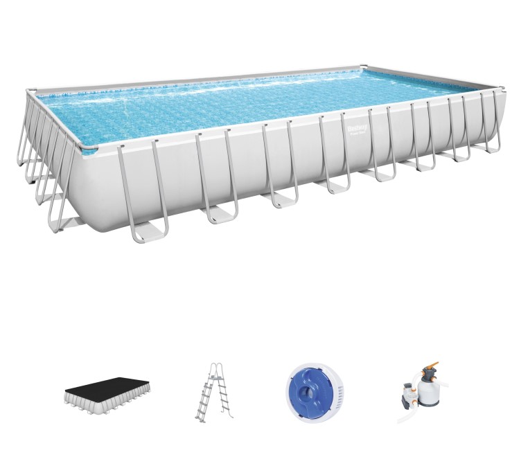BESTWAY POWER STEEL RECTANGULAR POOL (9.56 X 4.88 X 1.32 M)