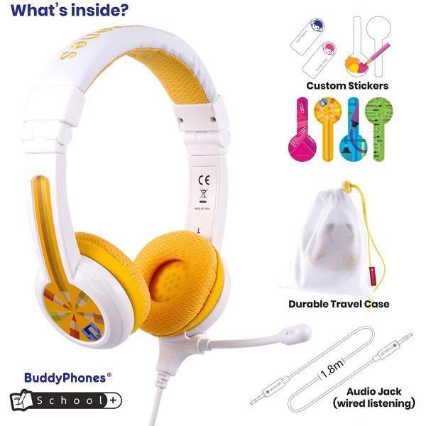 BUDDYPHONES SCHOOL PLUS YELLOW