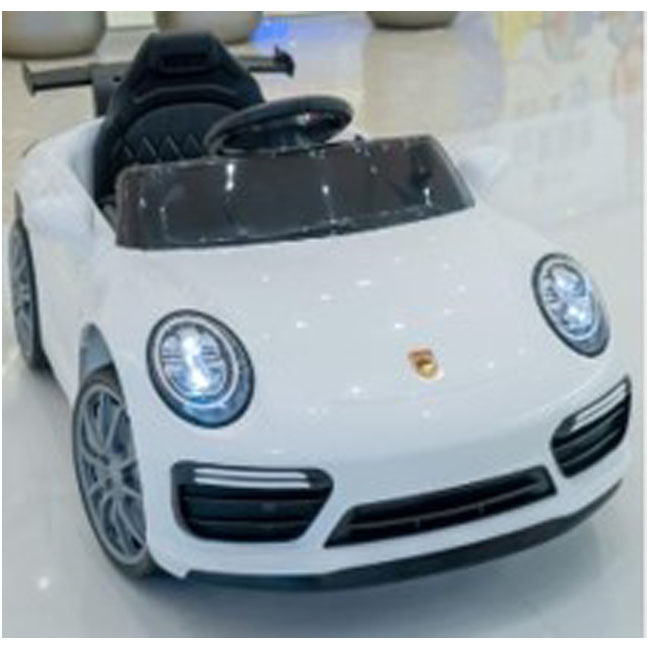 BBJ RIDE-ON LICENSED PORSCHE CAR 6V BATTERY WHITE - BJMT911