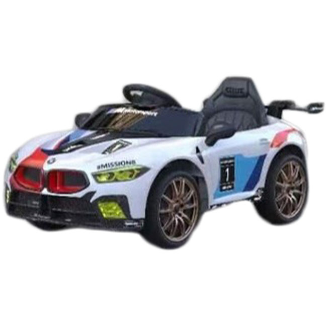 BBJ RIDE-ON CAR 6V BATTERY 2 MOTORS WHITE - BJMT913A