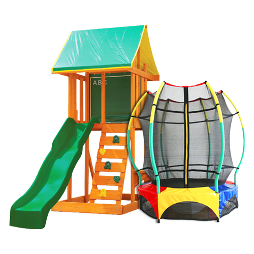 KIDKRAFT MEADOWSIDE II & CRAZY JUMPER 5FT TRAMPOLINE