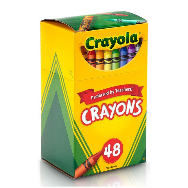CRAYOLA 48-COUNT NON PEGGABLE CRAYONS