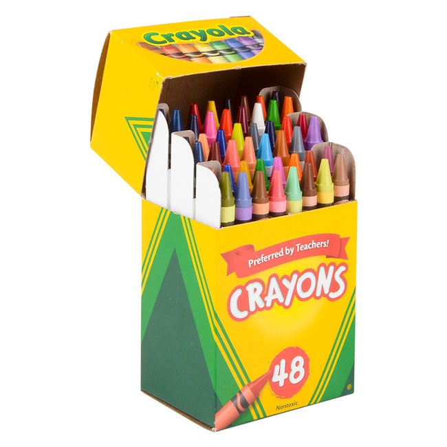 CRAYOLA 48-COUNT NON PEGGABLE CRAYONS