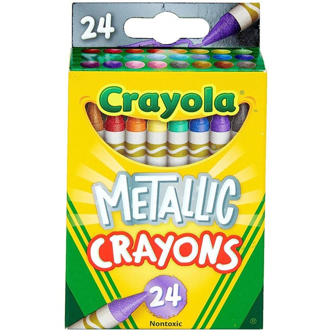 CRAYOLA 24-COUNT METALLIC CRAYONS