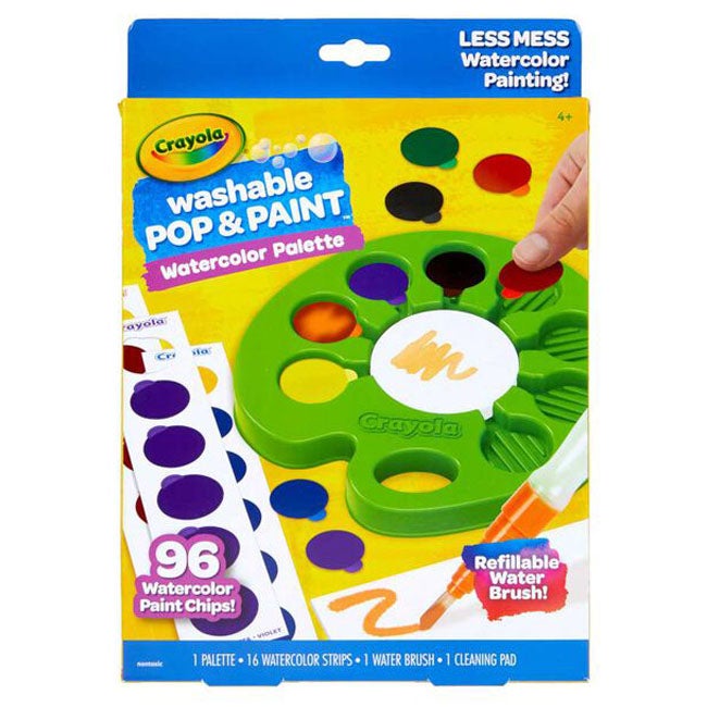 CRAYOLA POP AND PAINT WATER COLOR PALETTE
