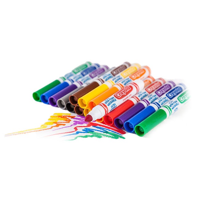 CRAYOLA 40-COUNT ULTRA-CLEAN WASHABLE ASSORTED BROAD LINE