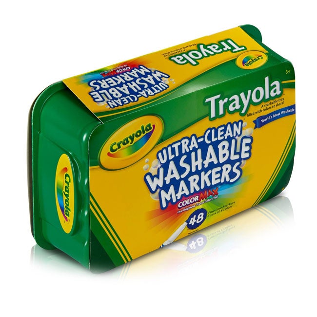 CRAYOLA 48CT TRAYOLA ULTRA-CLEAN WASHABLE MARKERS FINE LINE