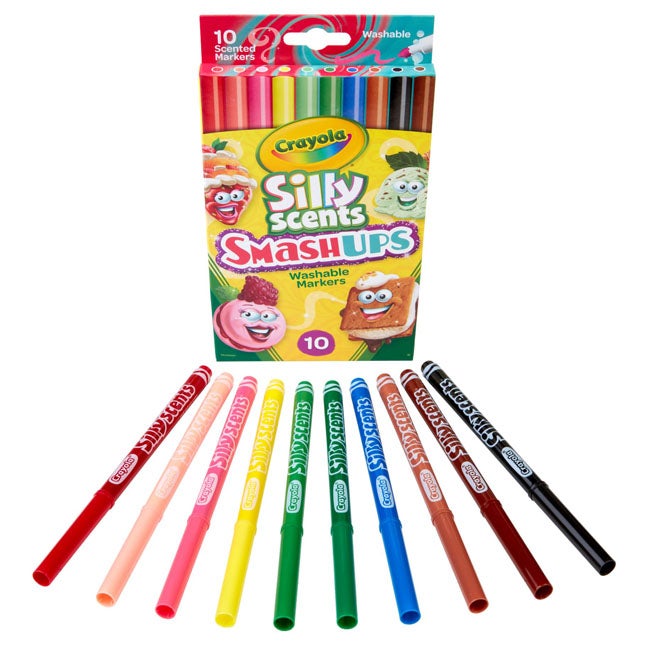 CRAYOLA 10-COUNT SILLY SCENTS SMASH UPS WASHABLE MARKER