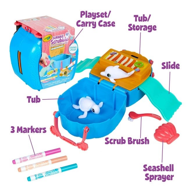 CRAYOLA SCRIBBLE SCRUBBIE PETS BLUE LAGOON PLAYSET