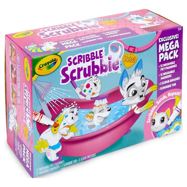 CRAYOLA SCRIBBLE SCRUBBIE PETS MEGA TUB PLAYSET