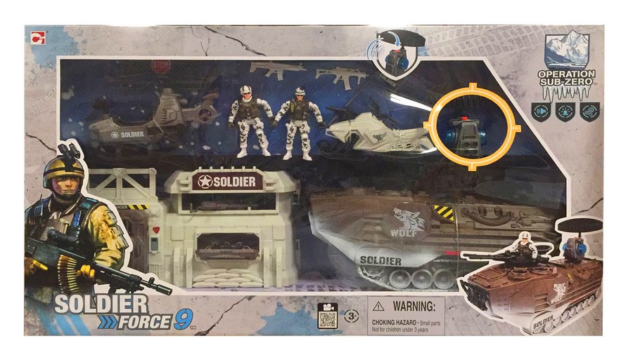 CHAP MEI SOLDIER FORCE 9 STEEL RHINO CAMP PLAYSET