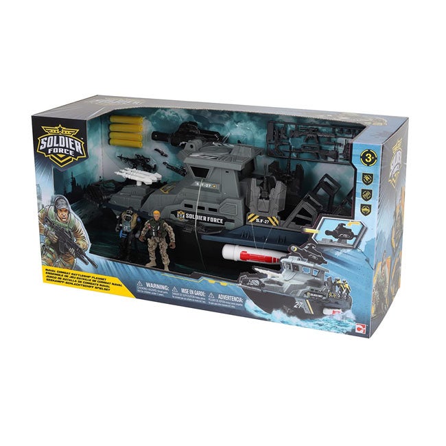 SOLDIER FORCE NAVAL COMBAT BATTLESHIP PLAYSET