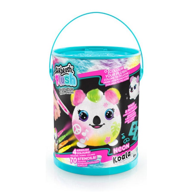 CANAL TOYS AIRBRUSH PLUSH - NEON SQUISH PALS PAINT CAN