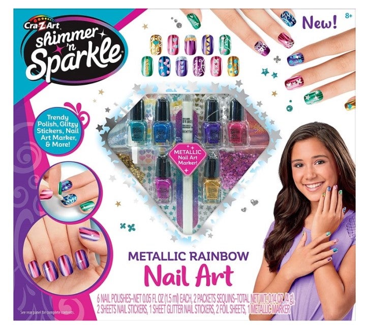 CRA-Z-ART SHIMMER N SPARKLE METALIC NAIL ART SET