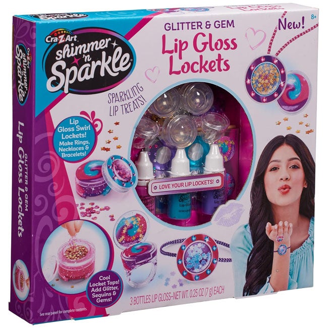 CRA-Z-ART SHIMMER N SPARKLE GLITTER AND GEM LOCKET LIP GLOSS