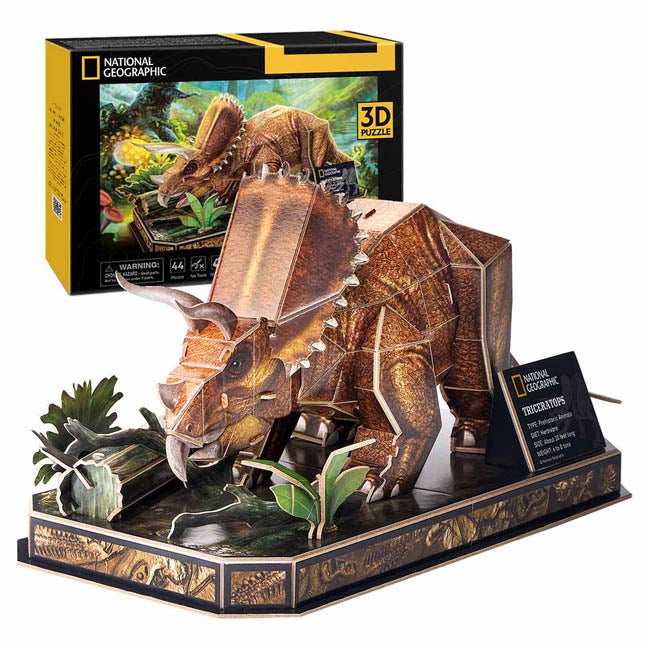 CUBICFUN NGEO 3D PUZZLE DINO TRICERATOPS - 44 PCS PUZZLE