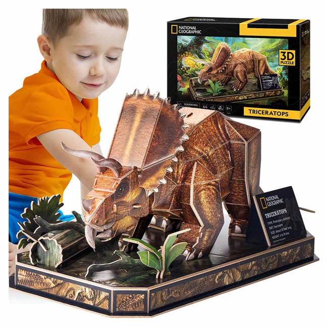 CUBICFUN NGEO 3D PUZZLE DINO TRICERATOPS - 44 PCS PUZZLE