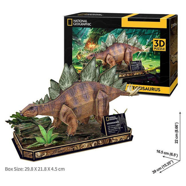 CUBICFUN NGEO 3D PUZZLE DINO STEGOSAURUS - 62 PCS PUZZLE