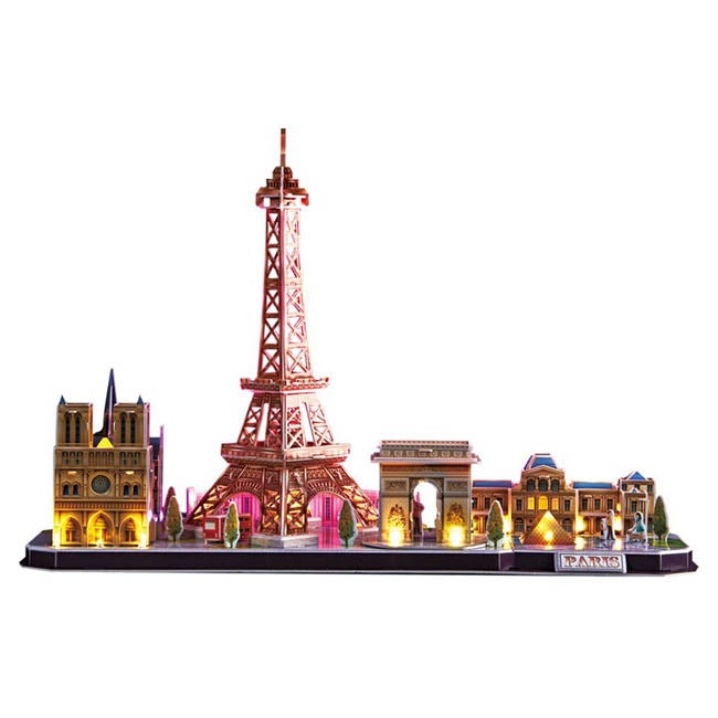 CUBICFUN LED SERIES 3D PUZZLE CITY PARIS - 115 PCS PUZZLE
