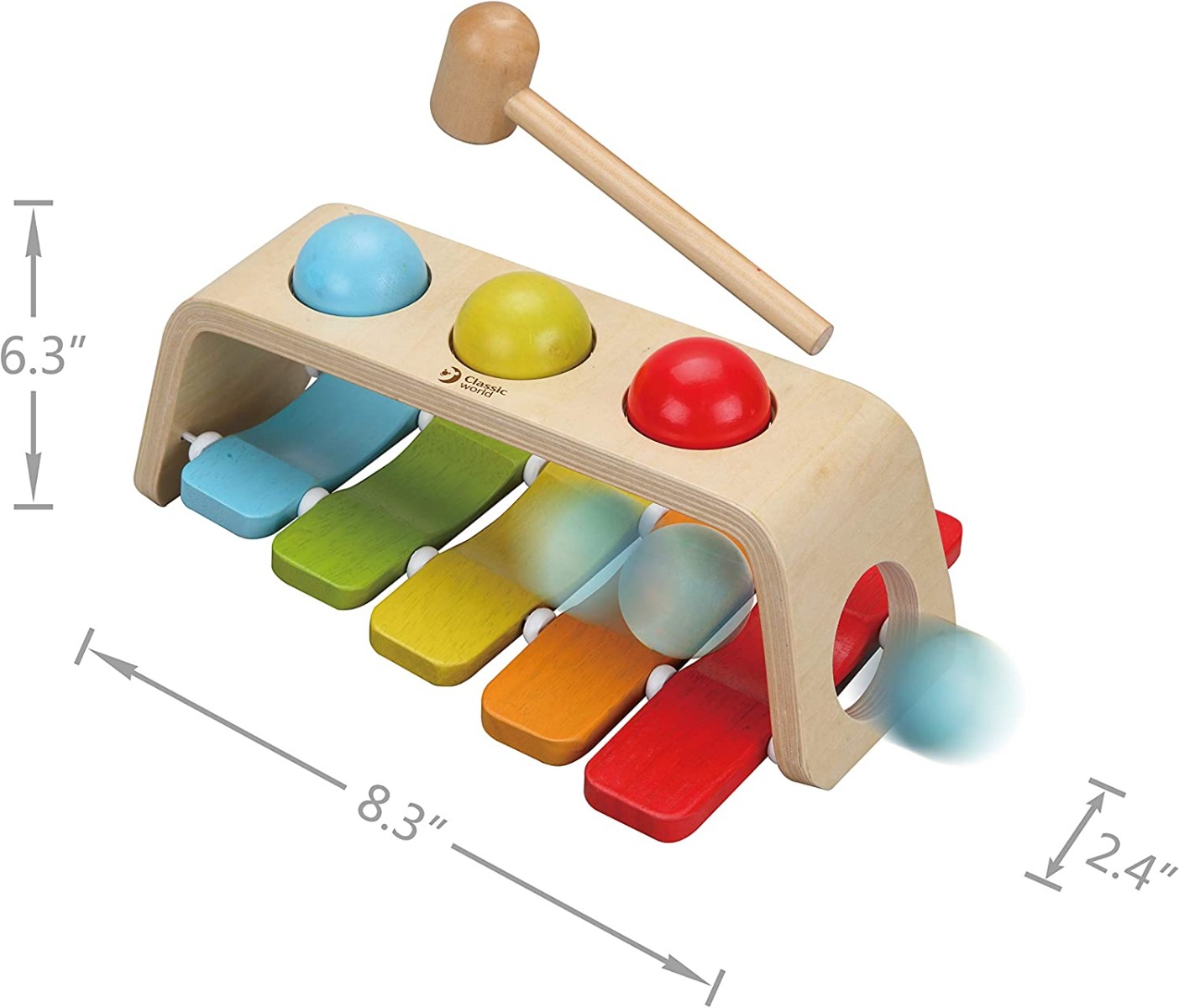 CLASSIC WORLD 2 IN 1 POUND & TAP BENCH