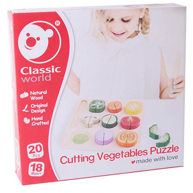 CLASSIC WORLD CUTTING VEGETABLE PUZZLE