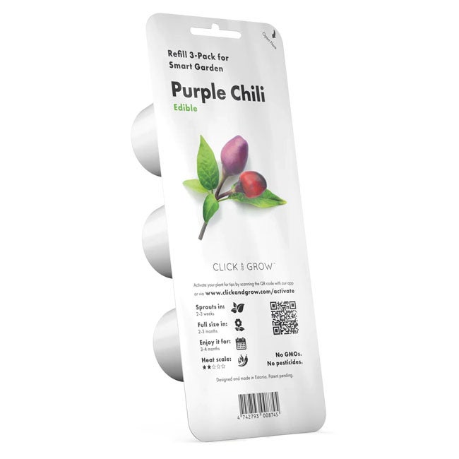 CLICK AND GROW PLANT PODS PURPLE CHILI