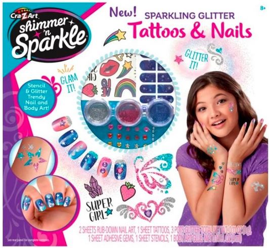 CRA-Z-ART SHIMMER N SPARKLE NAILS AND BODY TATTOOS