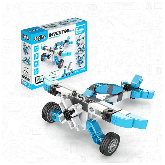 ENGINO INVENTOR MECHANICS ACROBATIC PLANE WITH 5 MODULES