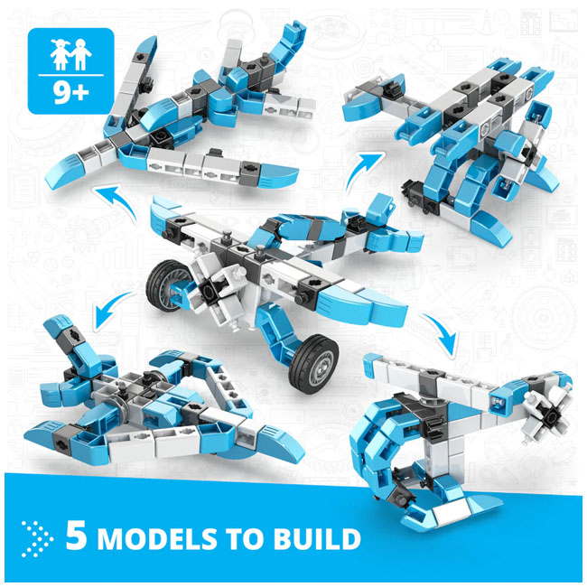 ENGINO INVENTOR MECHANICS ACROBATIC PLANE WITH 5 MODULES