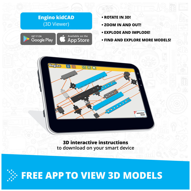 ENGINO INVENTOR CONSTRUCTION OFFROADER WITH 10 MODULES