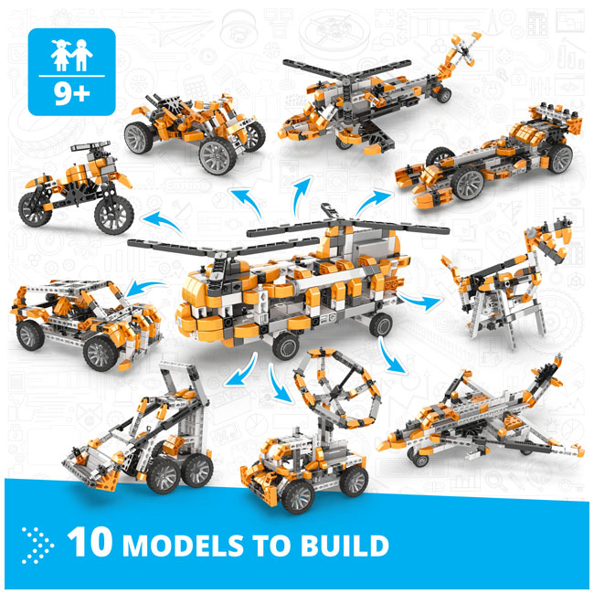 ENGINO INVENTOR CONSTRUCTION HELICOPTER WITH 10 MODULES