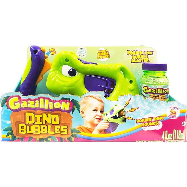 GAZILLION BUBBLE ROARIN REX BLASTER B/O 4OZ