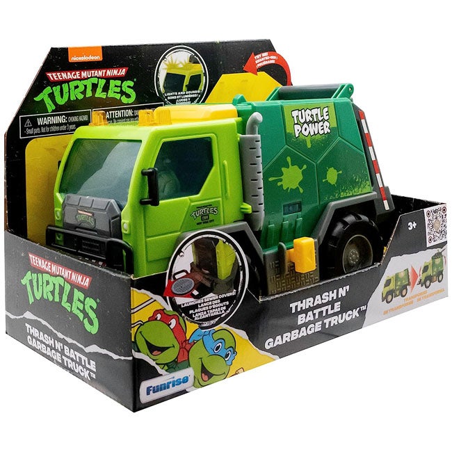 TEENAGE MUTANT NINJA TURTLES TRASH AND BATTLE GARBAGE TRUCK