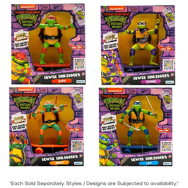TEENAGE MUTANT NINJA TURTLES SEWER SHREDDERS ASSORTED