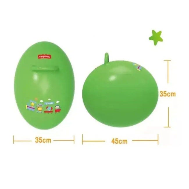 FISHER PRICE EGG-SHAPE BOUNCY BALL WITH PUMP