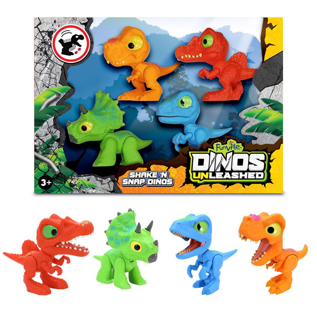 FUNVILLE 4 PACK CHOMPING DINOS
