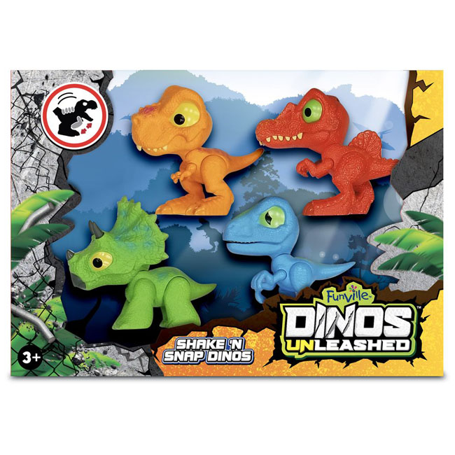 FUNVILLE 4 PACK CHOMPING DINOS