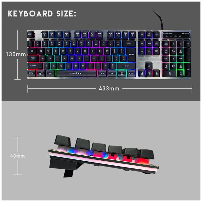 FANTECH KX-302S MAJOR GAMING KEYBOARD AND MOUSE COMBO