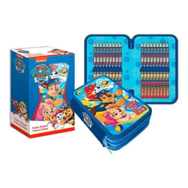 PAW PATROL 3-ZIPPERS PENCIL CASE